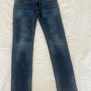 Levi's 510 Blue Denim Jeans with Tan Leather Patch